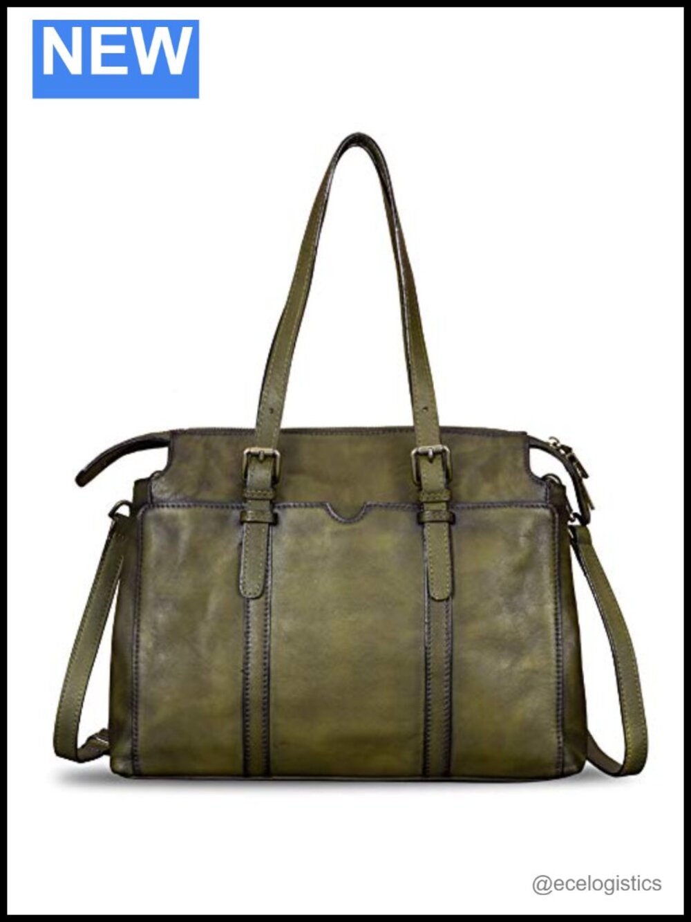 Genuine Leather Satchel Handbag Purse with Strap Crossbody Bag Vintage